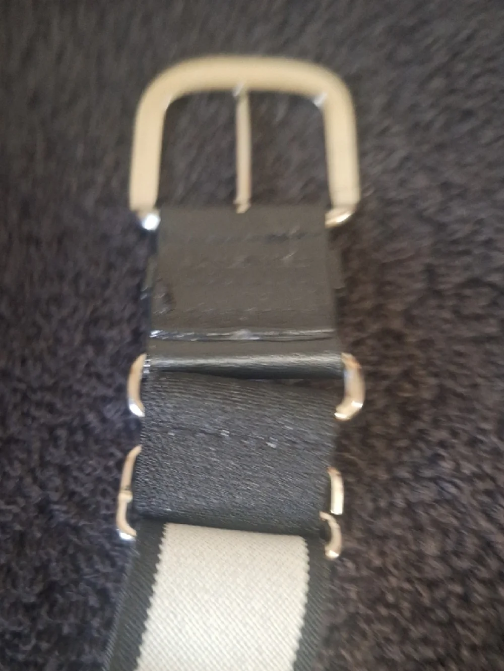 adidas Elastic Belt - Silver Buckle Adjustable - S - Black